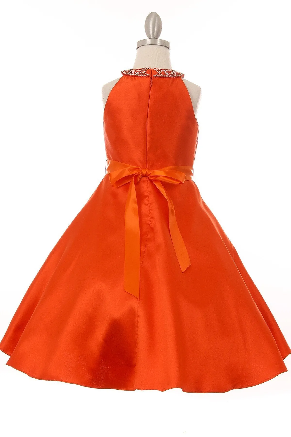 Halter Rhinestone Girl Party Dress by Cinderella Couture USA 5073