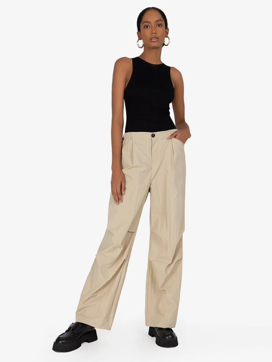 Julia Khaki Parachute Pants