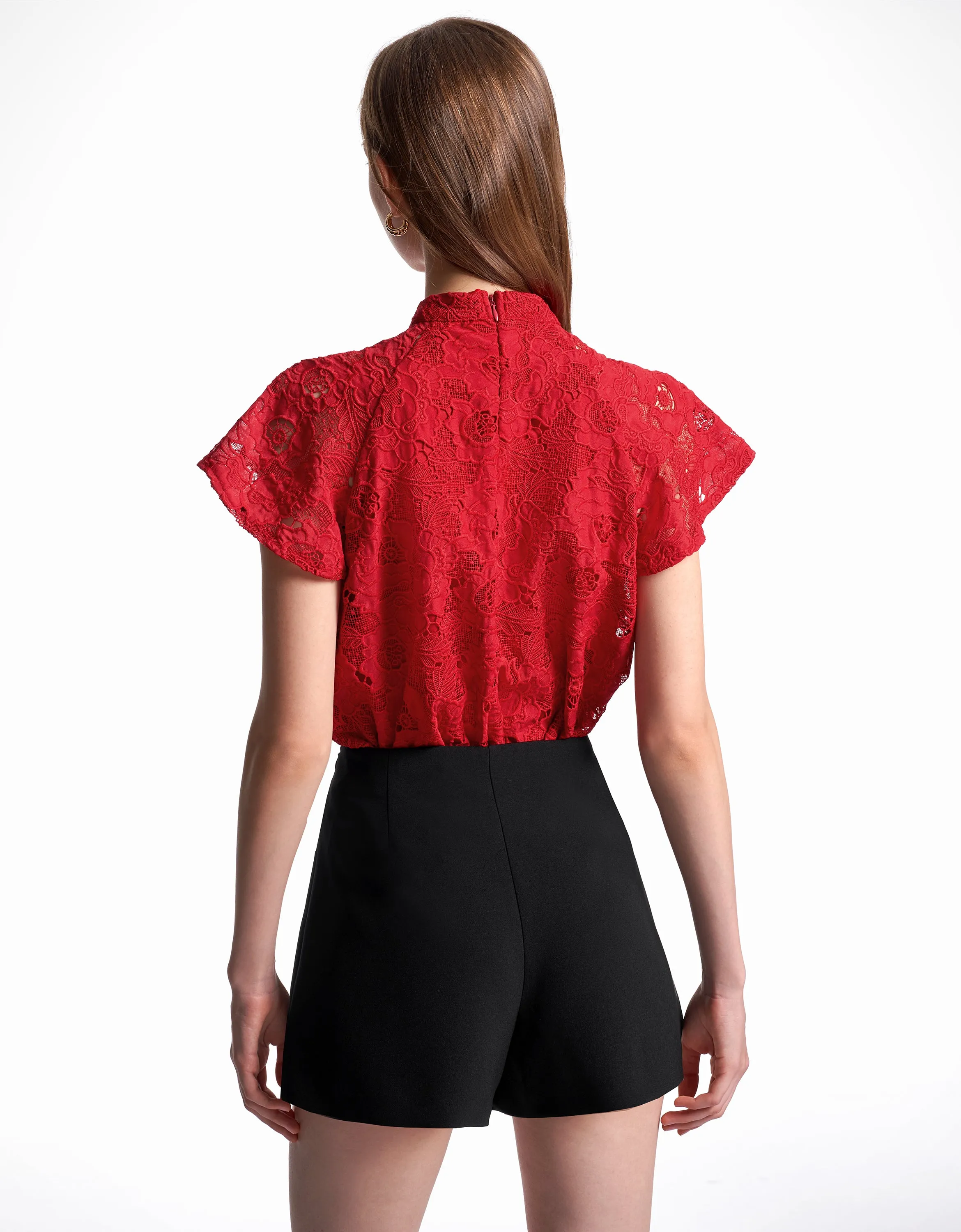 Loop Tie Lace Top
