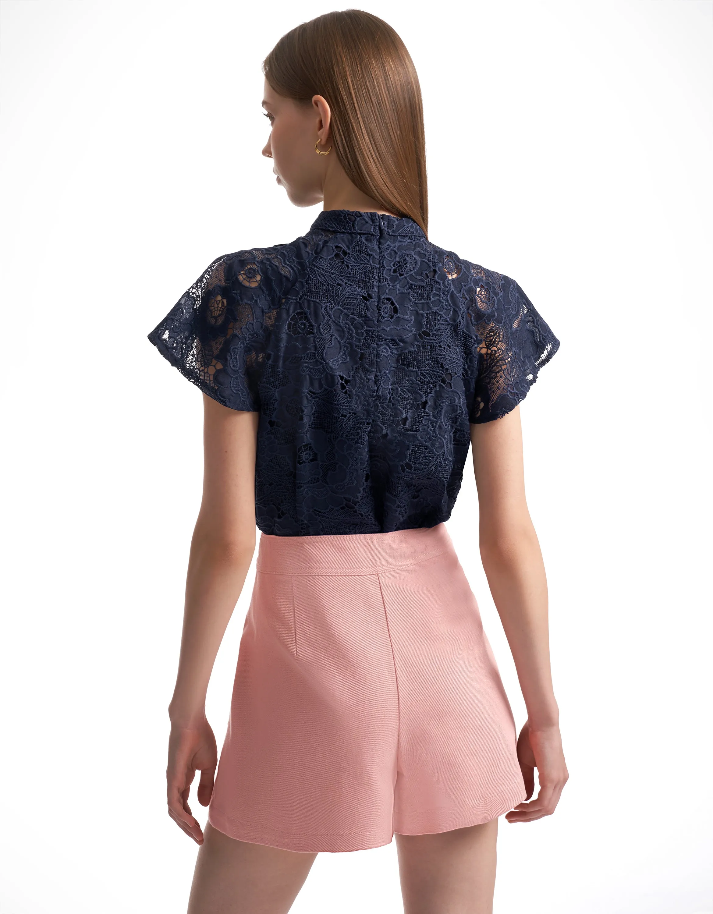 Loop Tie Lace Top