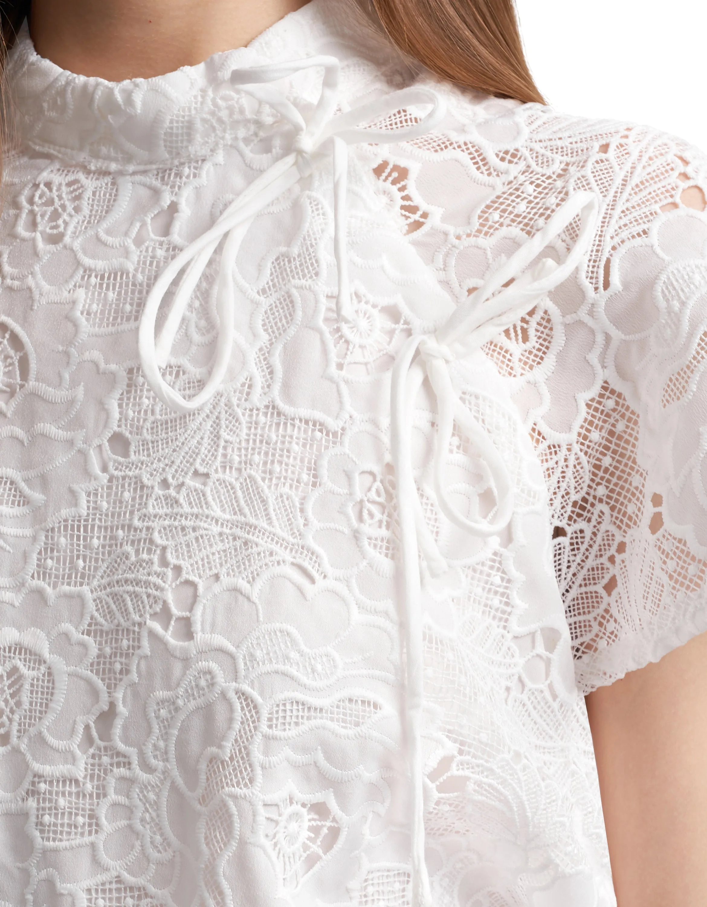Loop Tie Lace Top