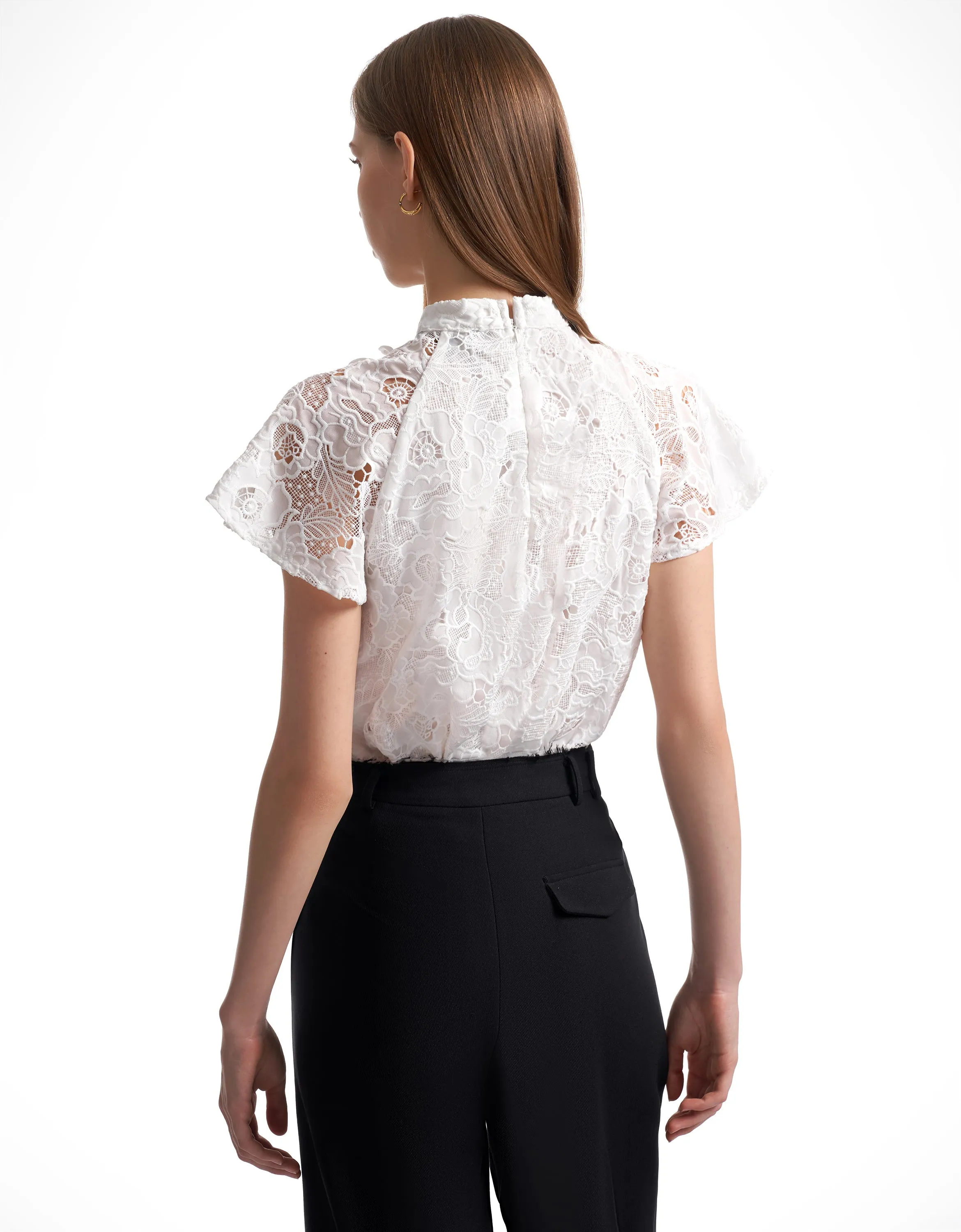Loop Tie Lace Top