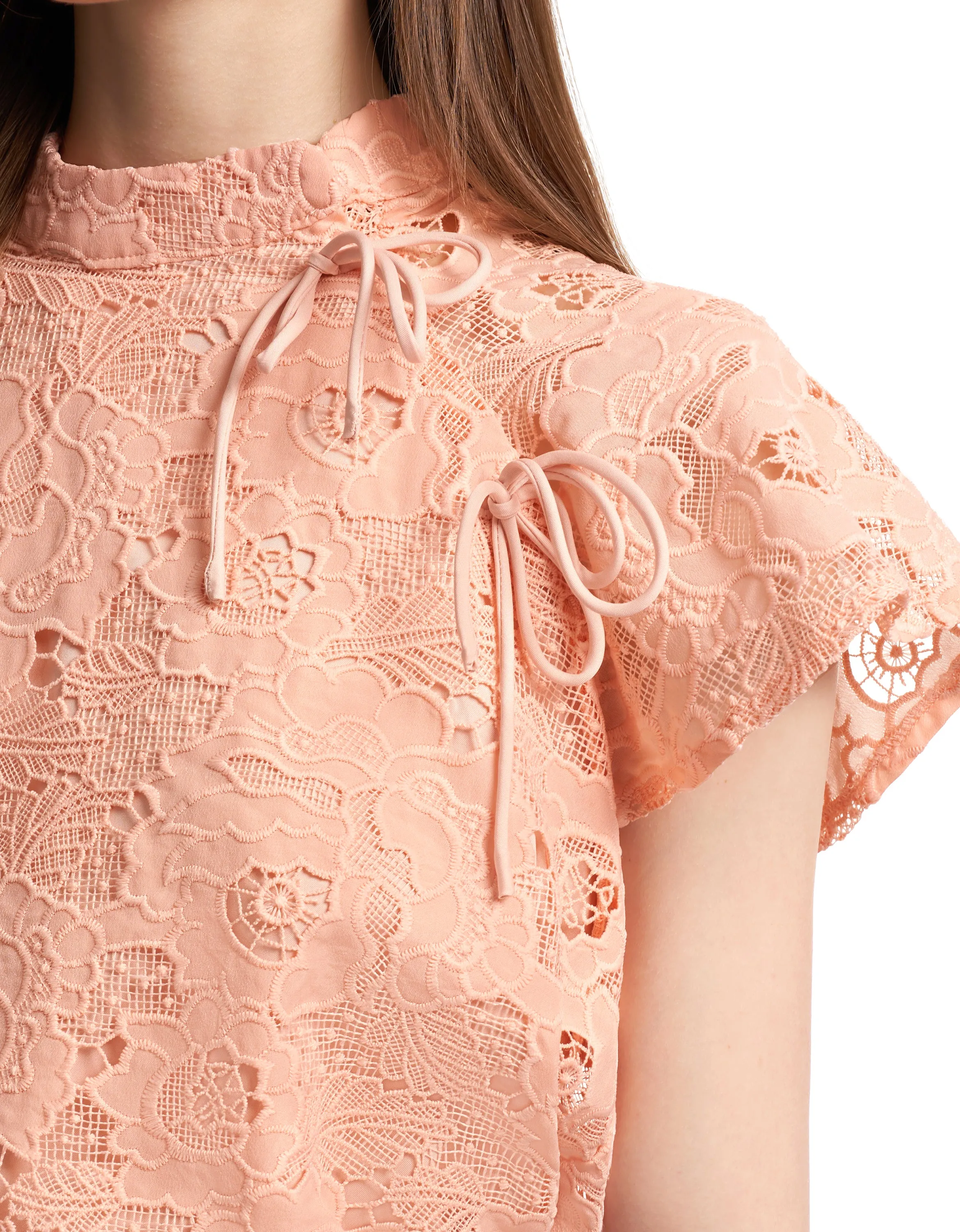 Loop Tie Lace Top