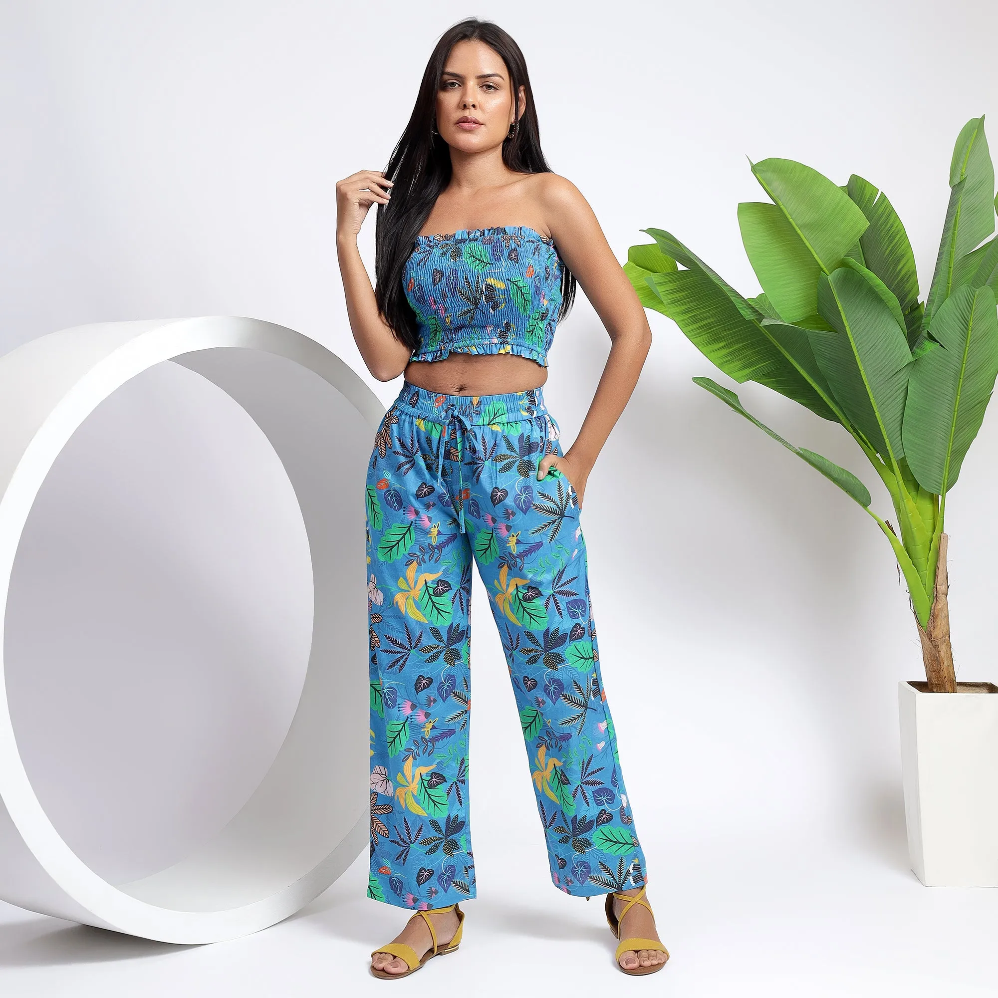Matching Two Piece Sets for Women | Cotton Crop Tops