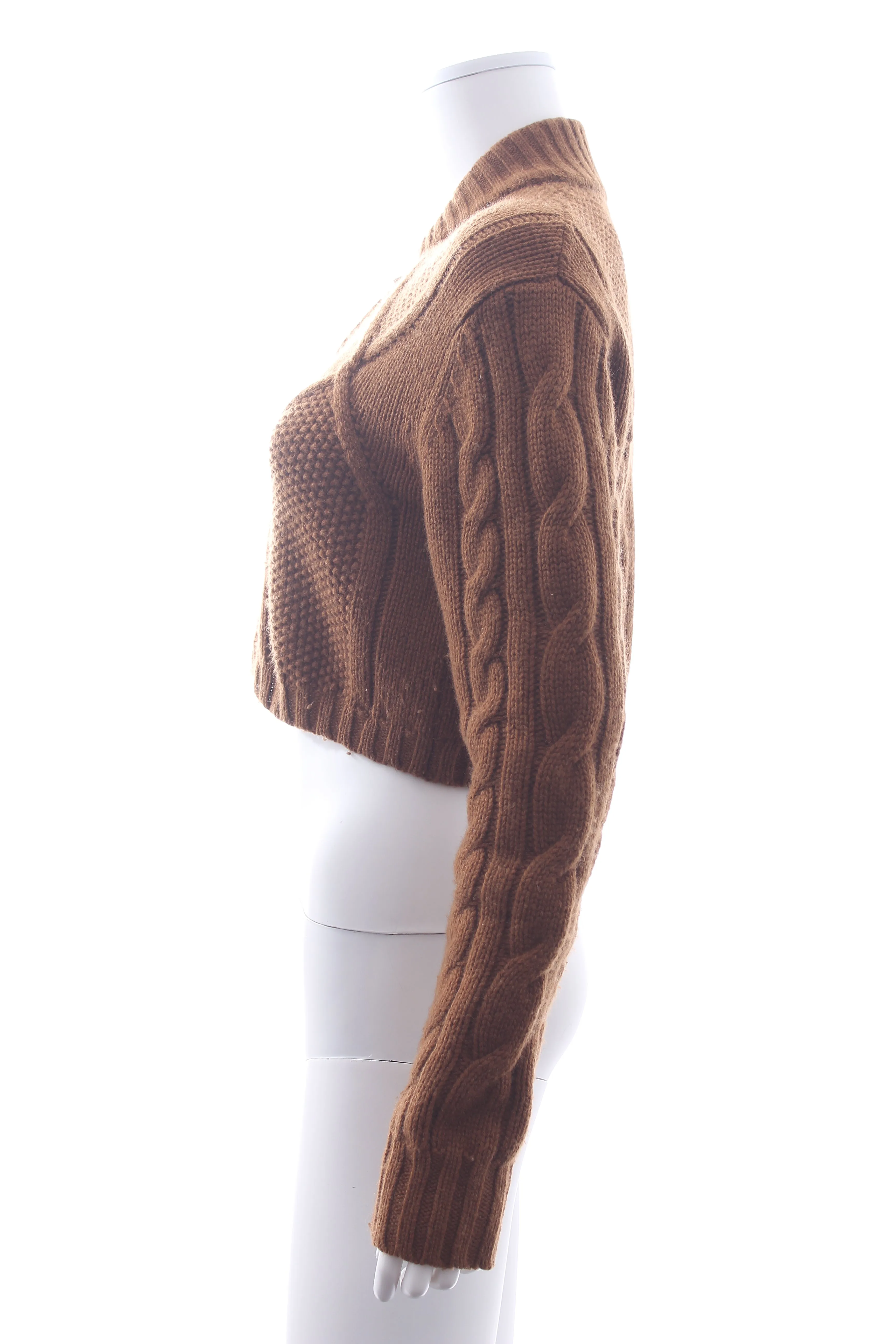 Max Mara Fasto Cropped Cashmere and Wool-Blend Cardigan