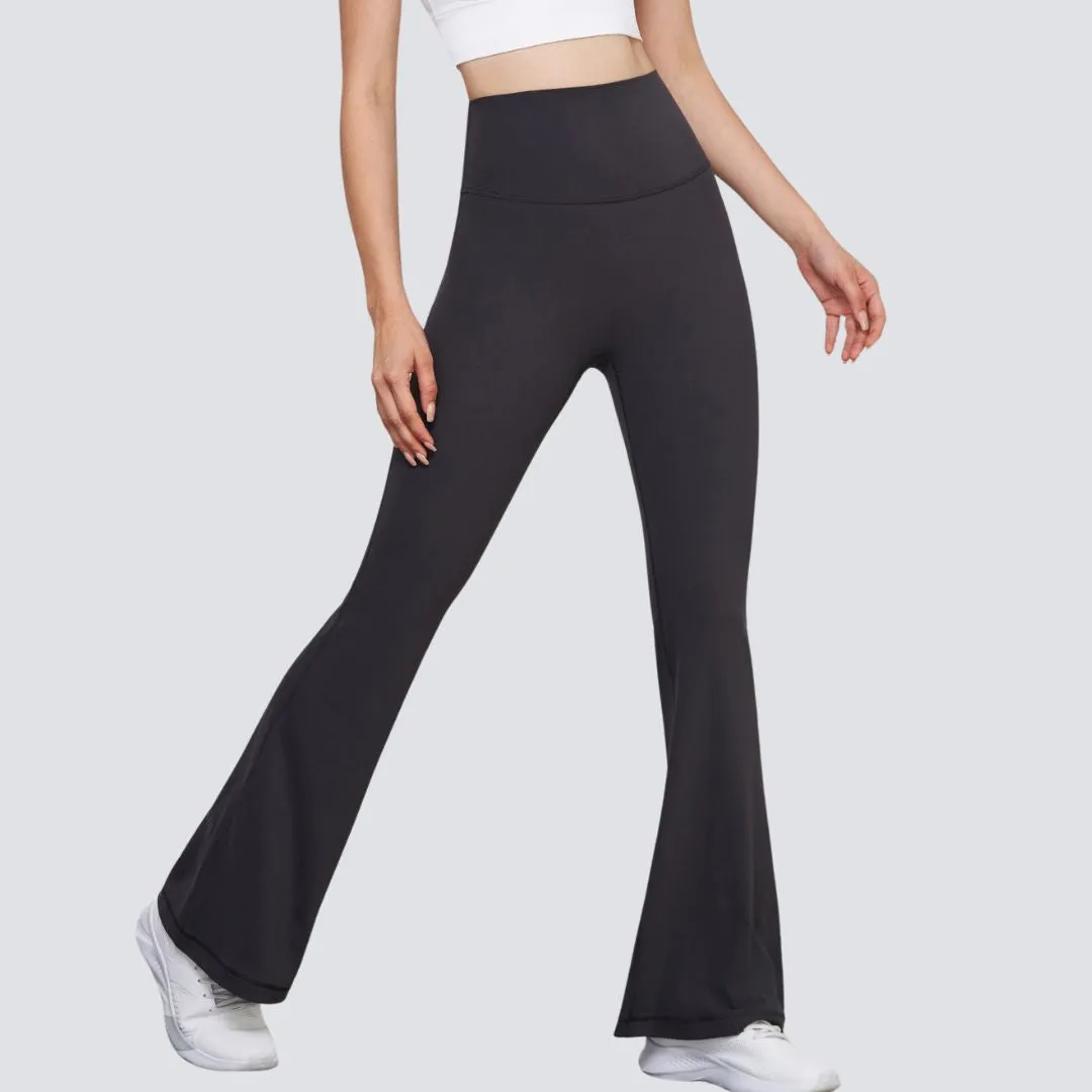 One-Size Flared Yoga Pants - Graphite Grey