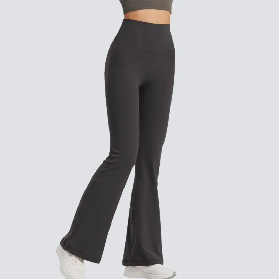 One-Size Flared Yoga Pants - Graphite Grey