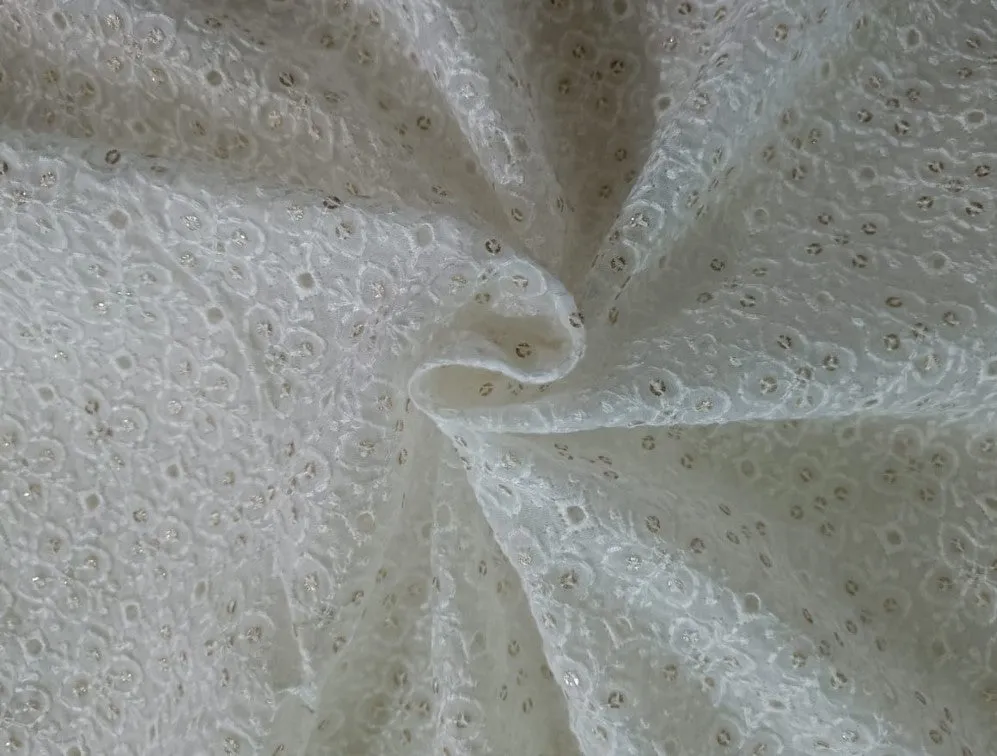 organza embroidery fabric 44" WIDE [5 EMBROIDERIES]