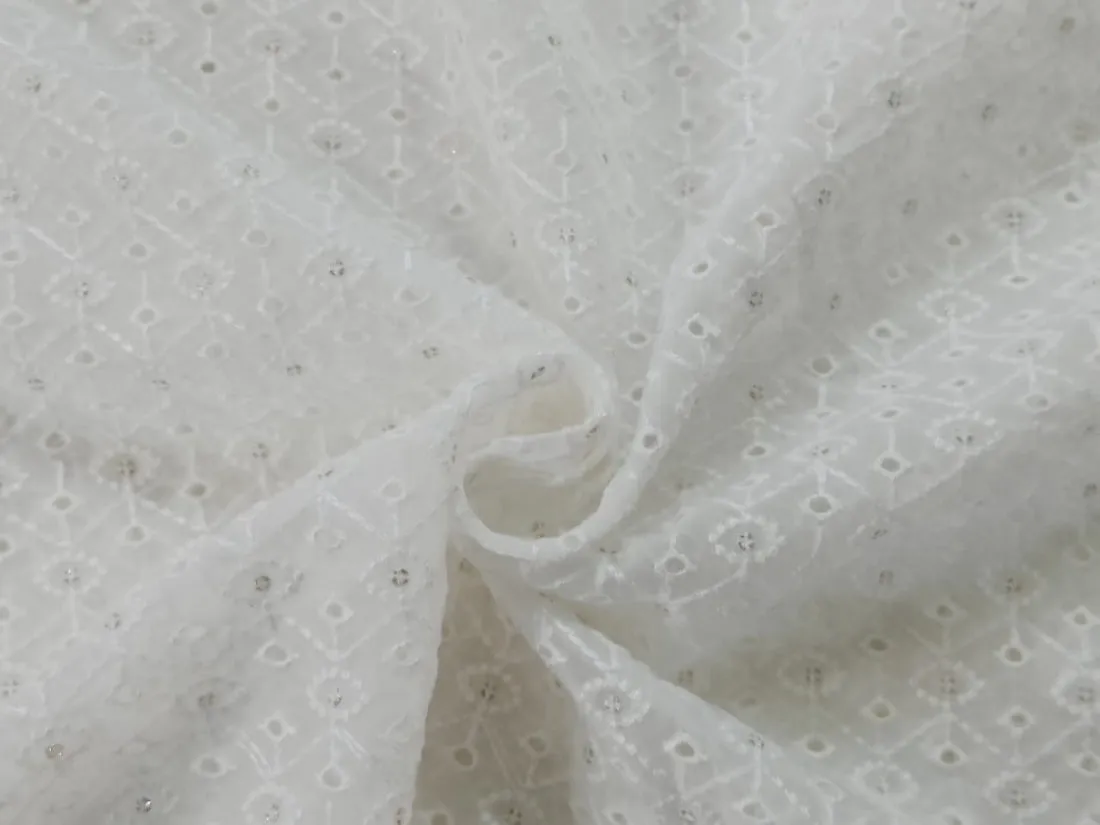 organza embroidery fabric 44" WIDE [5 EMBROIDERIES]