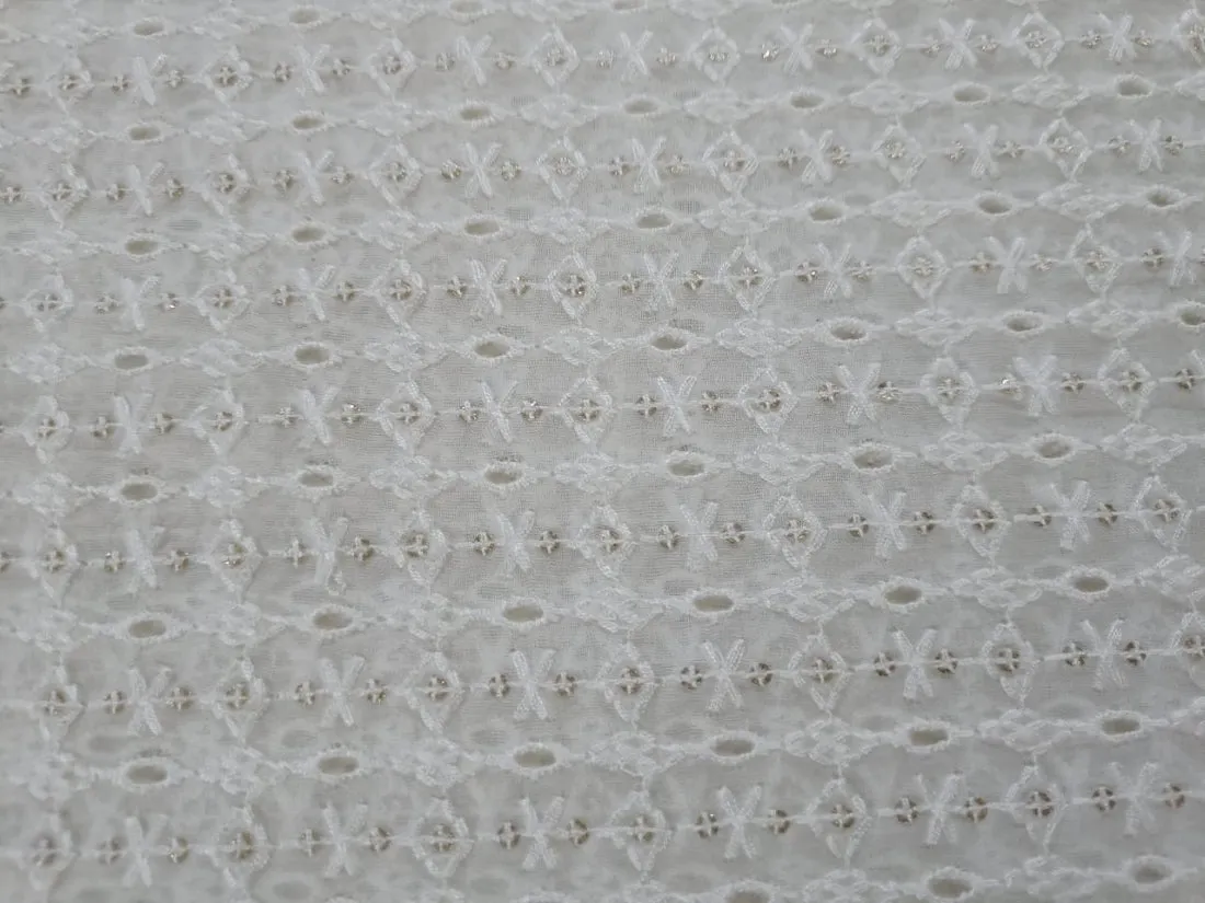 organza embroidery fabric 44" WIDE [5 EMBROIDERIES]