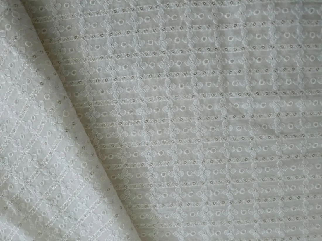 organza embroidery fabric 44" WIDE [5 EMBROIDERIES]