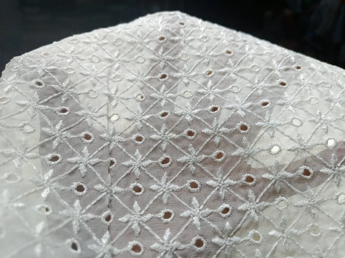 organza embroidery fabric 44" WIDE [5 EMBROIDERIES]