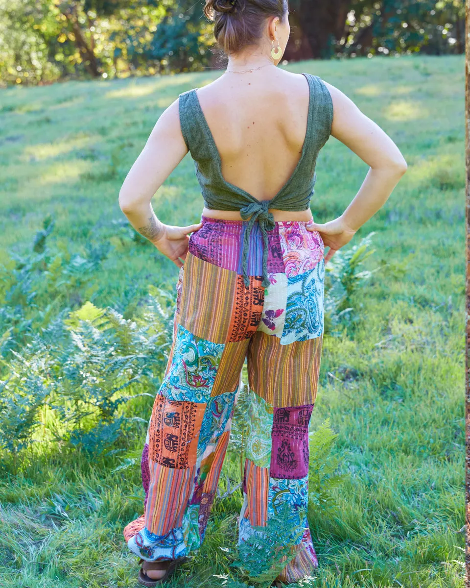 Patchwork Harem Pants