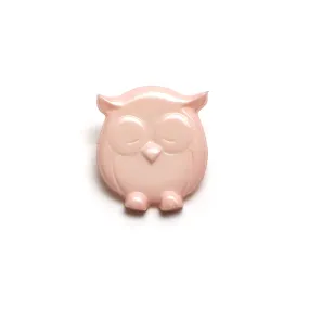 Peach Plastic Owl Baby Buttons - 18mm Shank (5 Pcs)