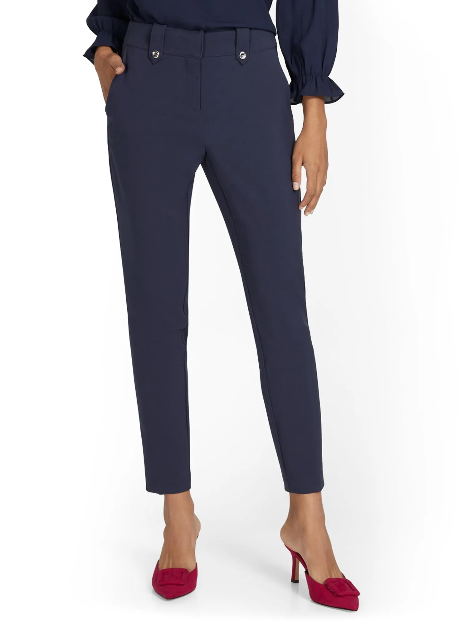 Petite Mid-Rise Ankle Pant - Premium Stretch