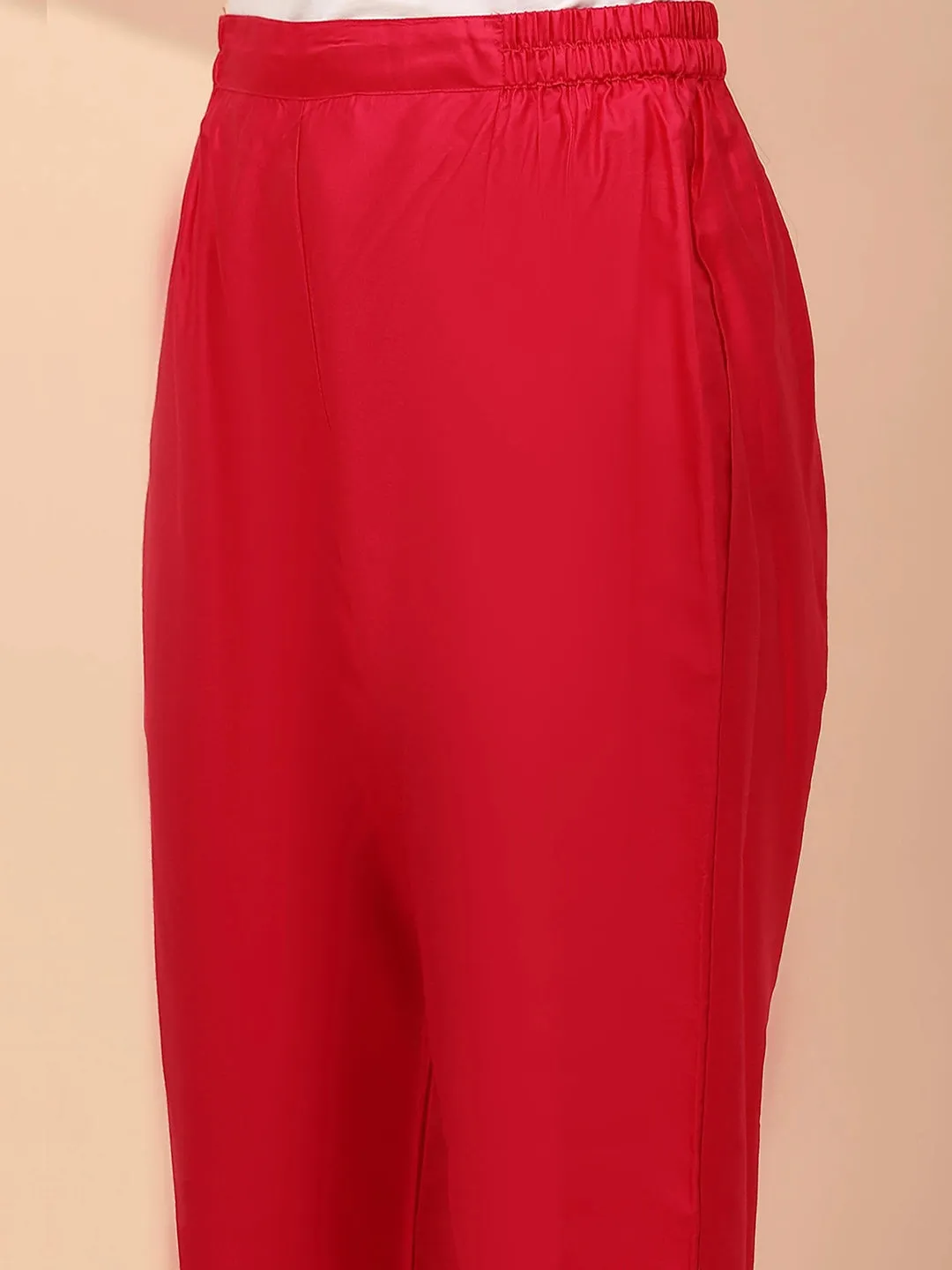 Pink Muslin Thread Embroidered Suit Set