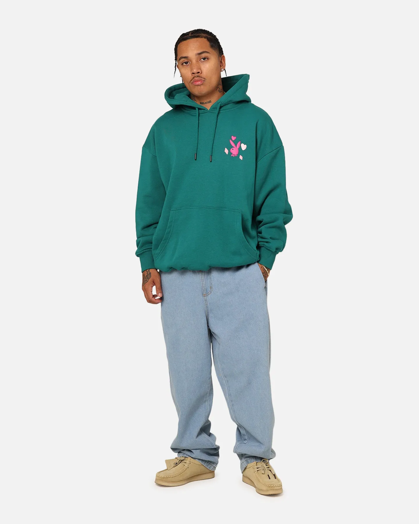 Playboy Stay Playful Hoodie Forest Green