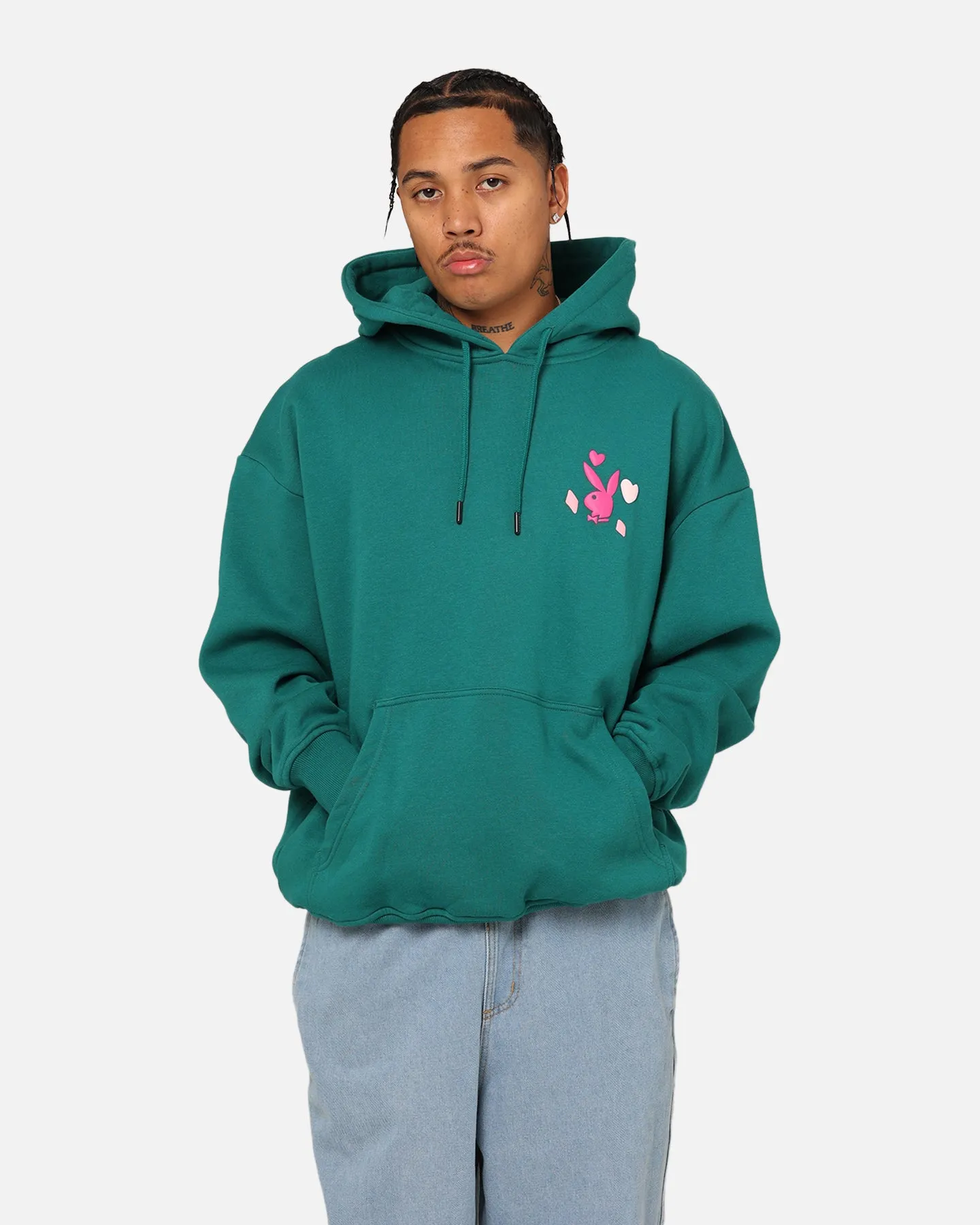 Playboy Stay Playful Hoodie Forest Green