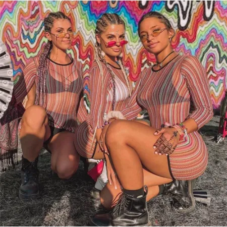 Plur Vibe Sheer Mesh Dress