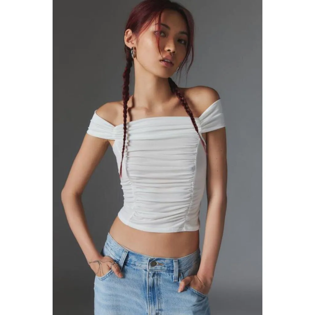 Silence   Noise NWT Charlotte Ruched Off-The-Shoulder Top - Size Medium