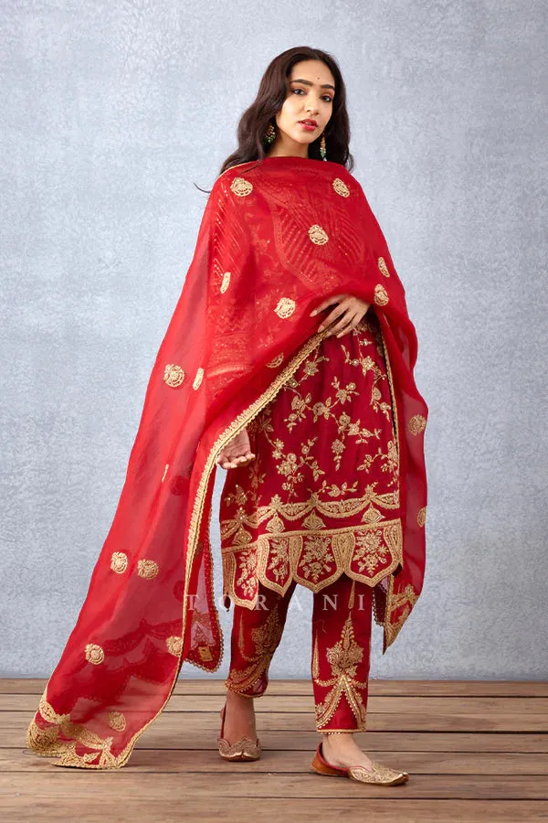 SINDOORI KANAK KURTA SET