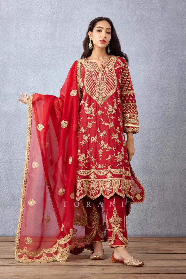 SINDOORI KANAK KURTA SET