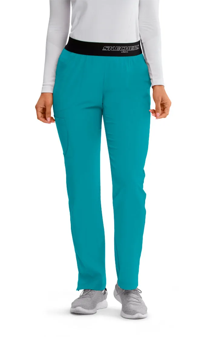 SKECHERS™ by Barco Breeze 3-Pocket Mid-Rise Straight Leg Scrub Pant-Petite