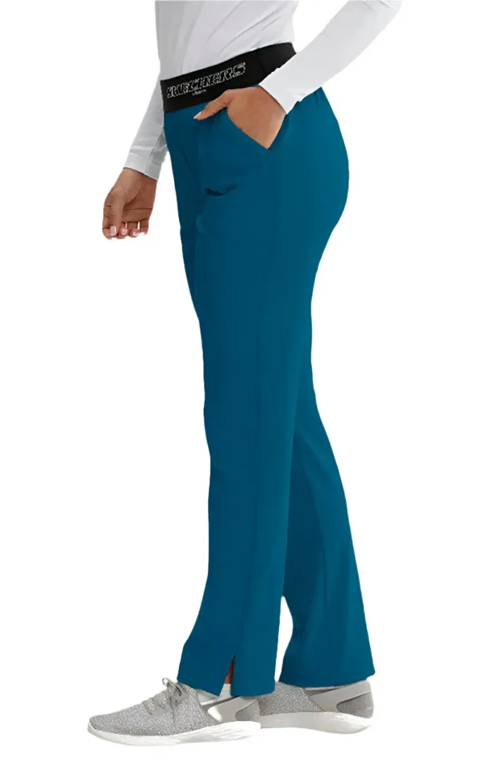 SKECHERS™ by Barco Breeze 3-Pocket Mid-Rise Straight Leg Scrub Pant-Petite