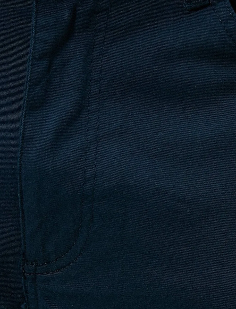 Slim Fit Twill Pants in Navy