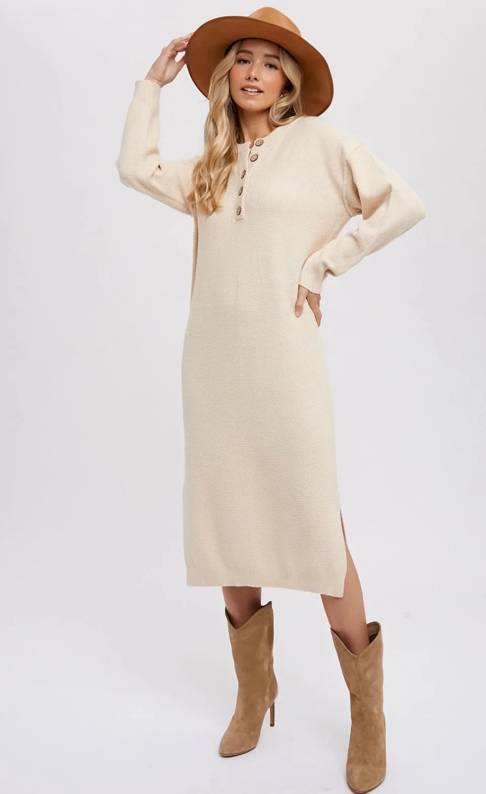 Solid Advice Midi Sweater Dress