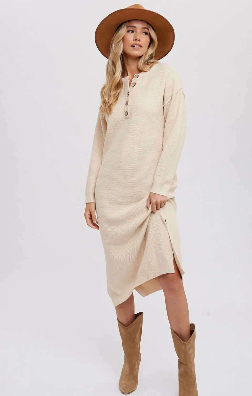 Solid Advice Midi Sweater Dress