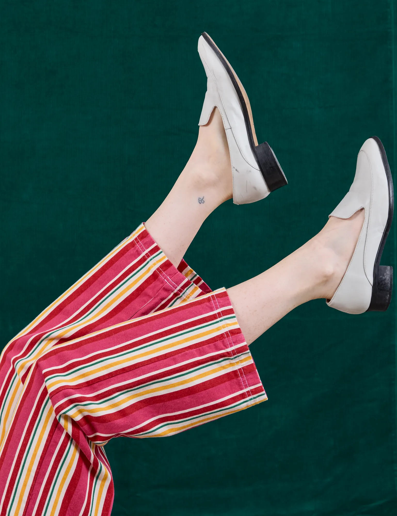 Stripe Work Pants - Cherry Candy