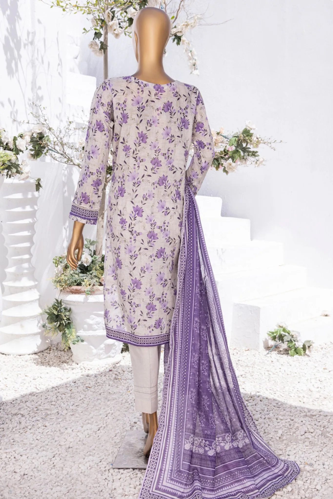 Summer Bloom By HZ Stitched 3 Piece Digital Printed Lawn Collection'2024-PNL-407