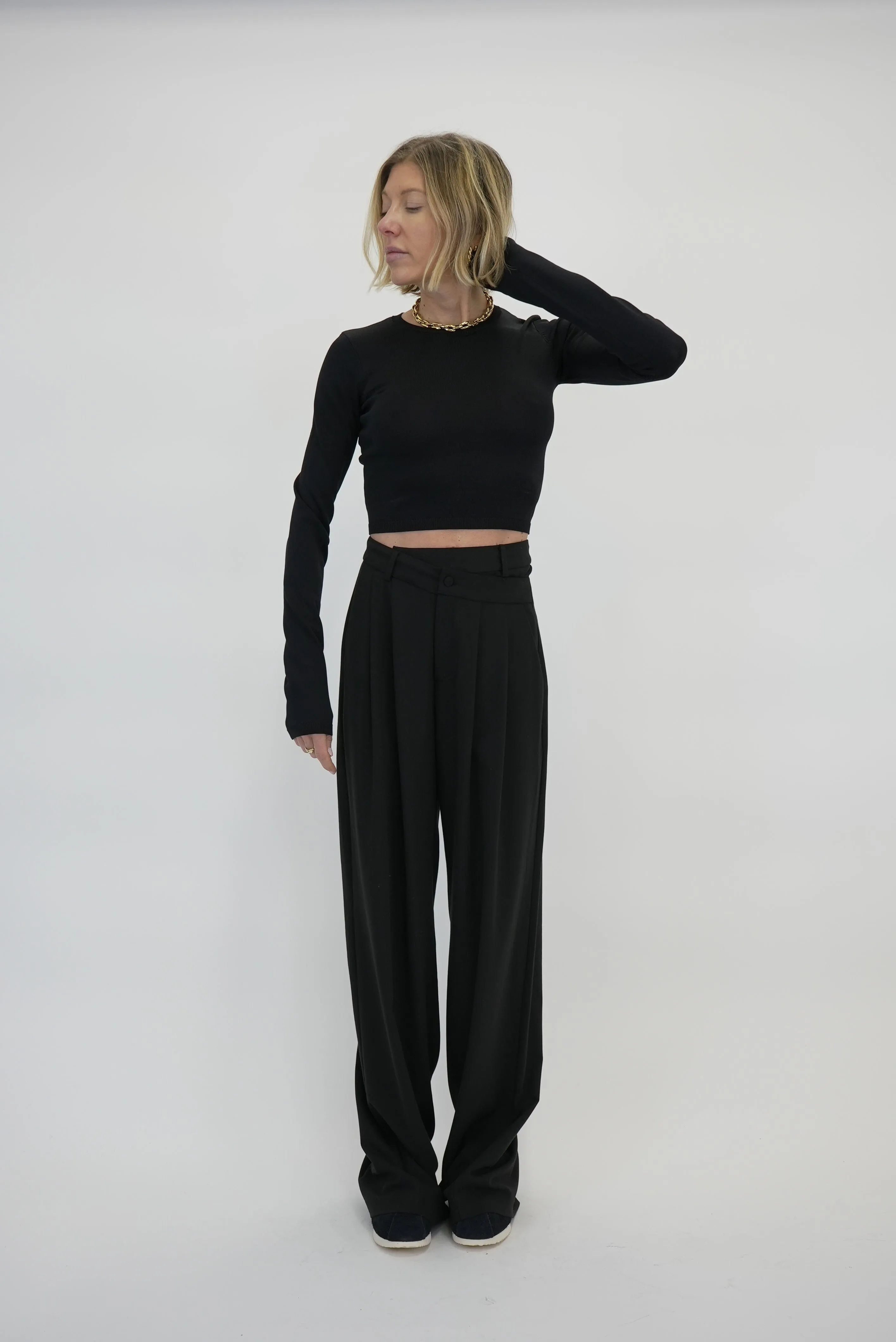 TITOU ASYMMETRIC WIDE LEG PANTS