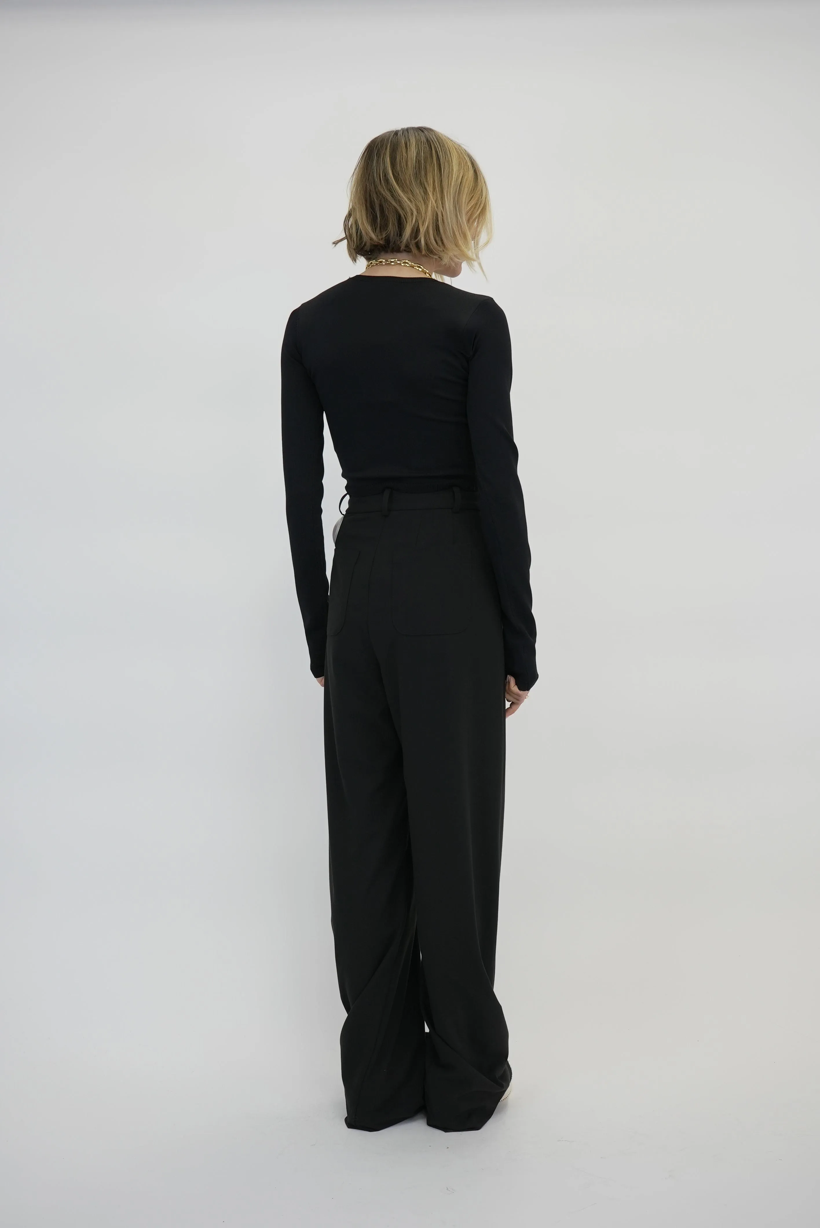 TITOU ASYMMETRIC WIDE LEG PANTS