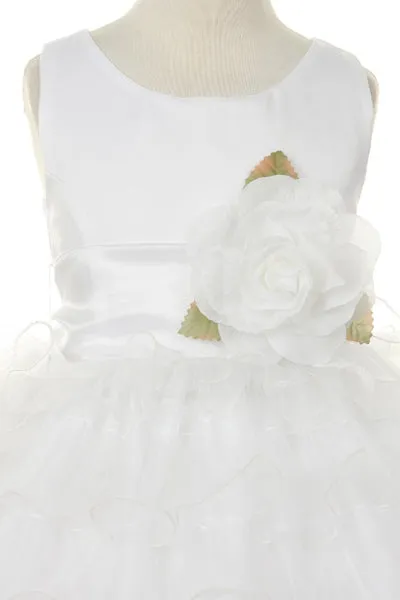 Tulle Satin Flower Girl Dress by Cinderella Couture USA AS1160