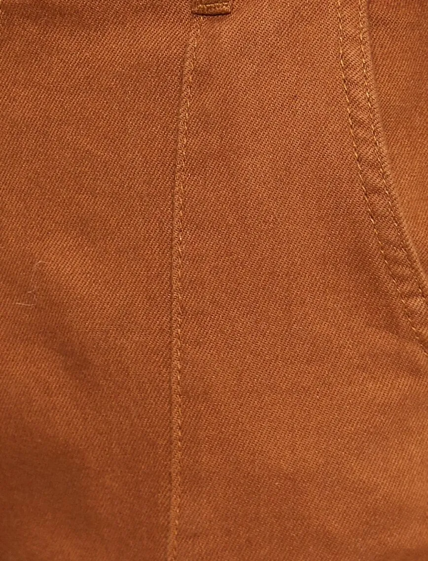 Twill Cargo Trouser in Terracotta