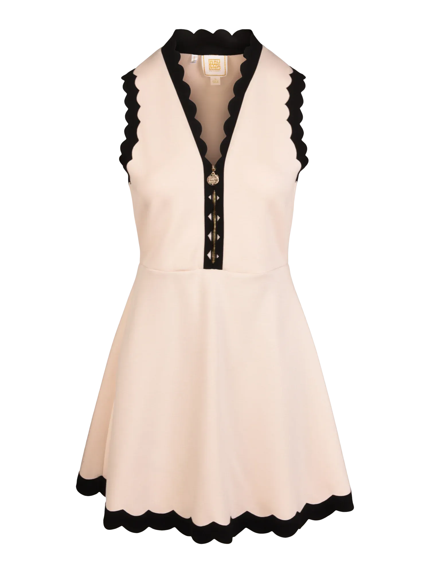Varsity Orchid Dress-Black/Sand