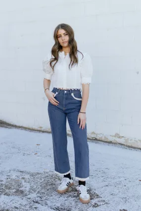 White Sailor Top