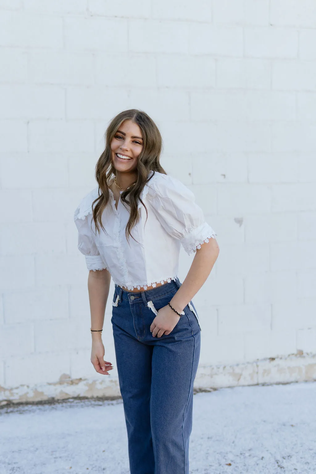 White Sailor Top