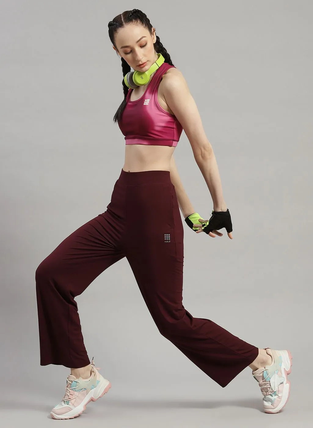 Women Brown Solid Trackpant