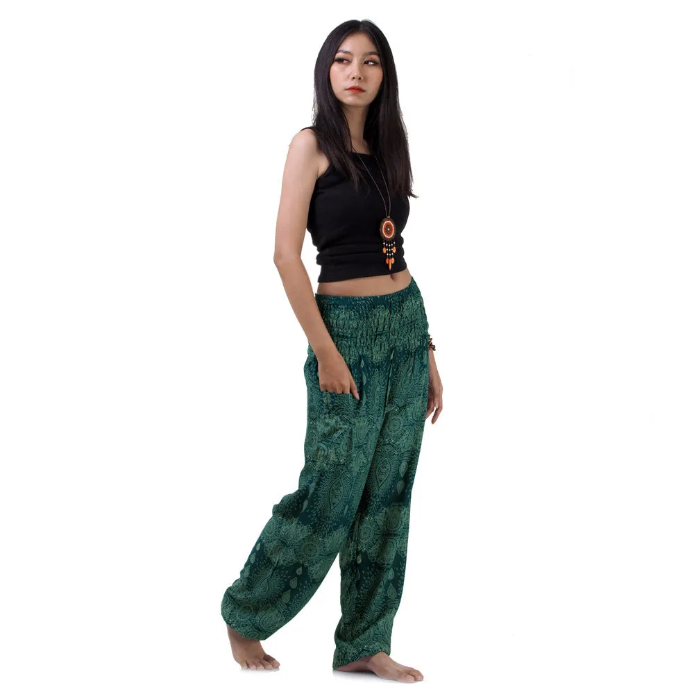 Women's Mandala Harem Pants Green Oasis