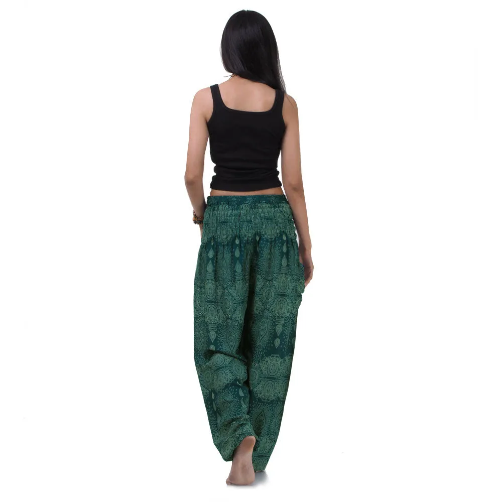 Women's Mandala Harem Pants Green Oasis