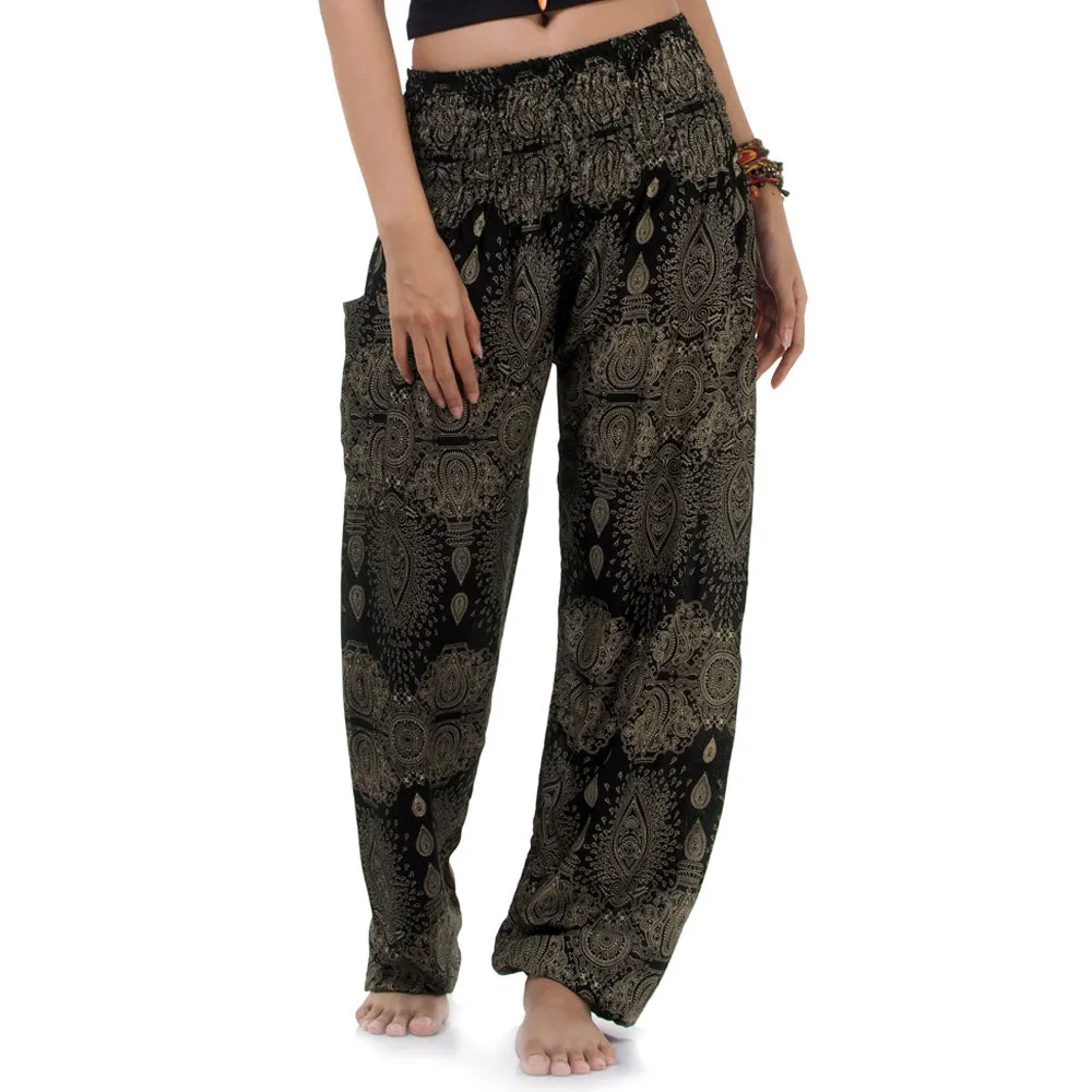 Women's Mandala Harem Pants Green Oasis