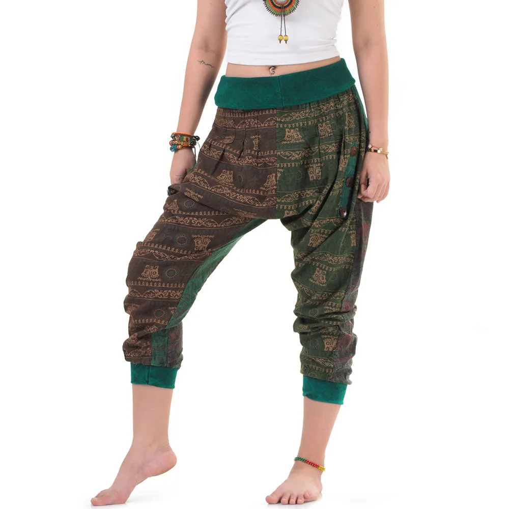 Women’s Patchwork Capri Harem Pants Mystic Passion
