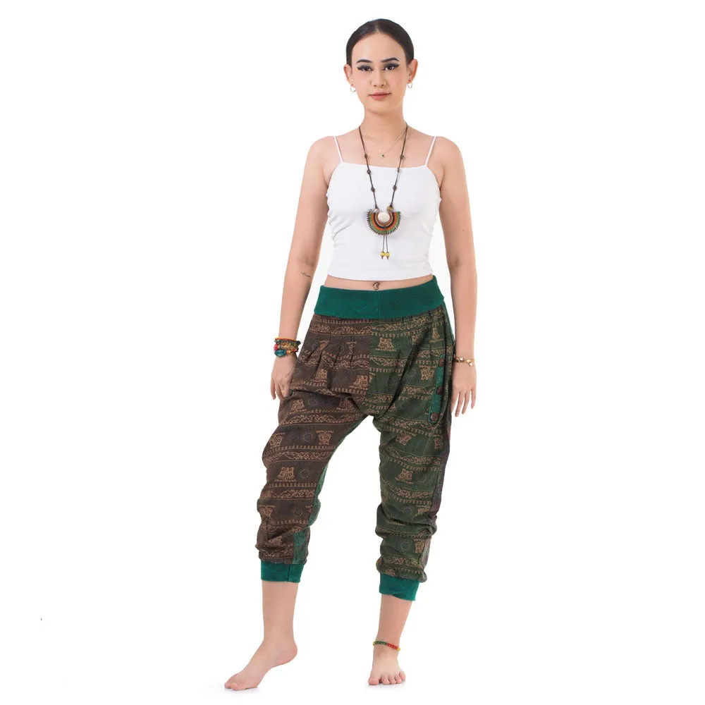 Women’s Patchwork Capri Harem Pants Mystic Passion