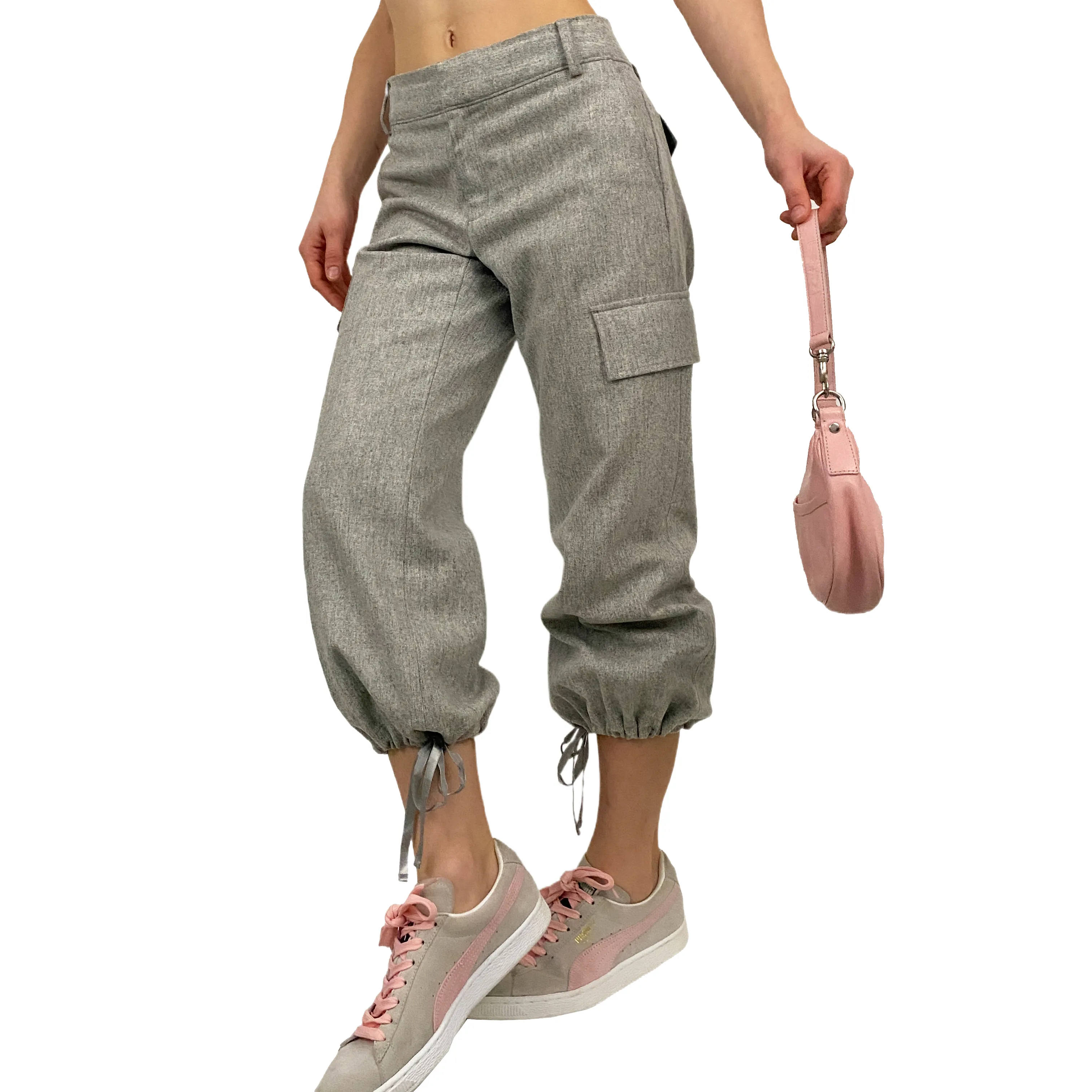 Wool Cropped Cargo Trouser (M)