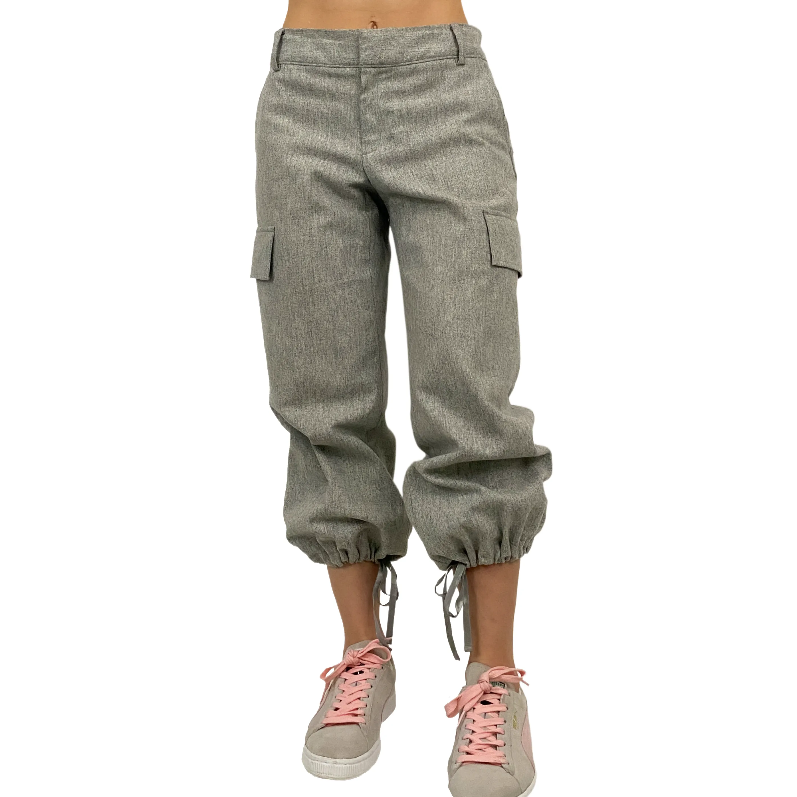 Wool Cropped Cargo Trouser (M)
