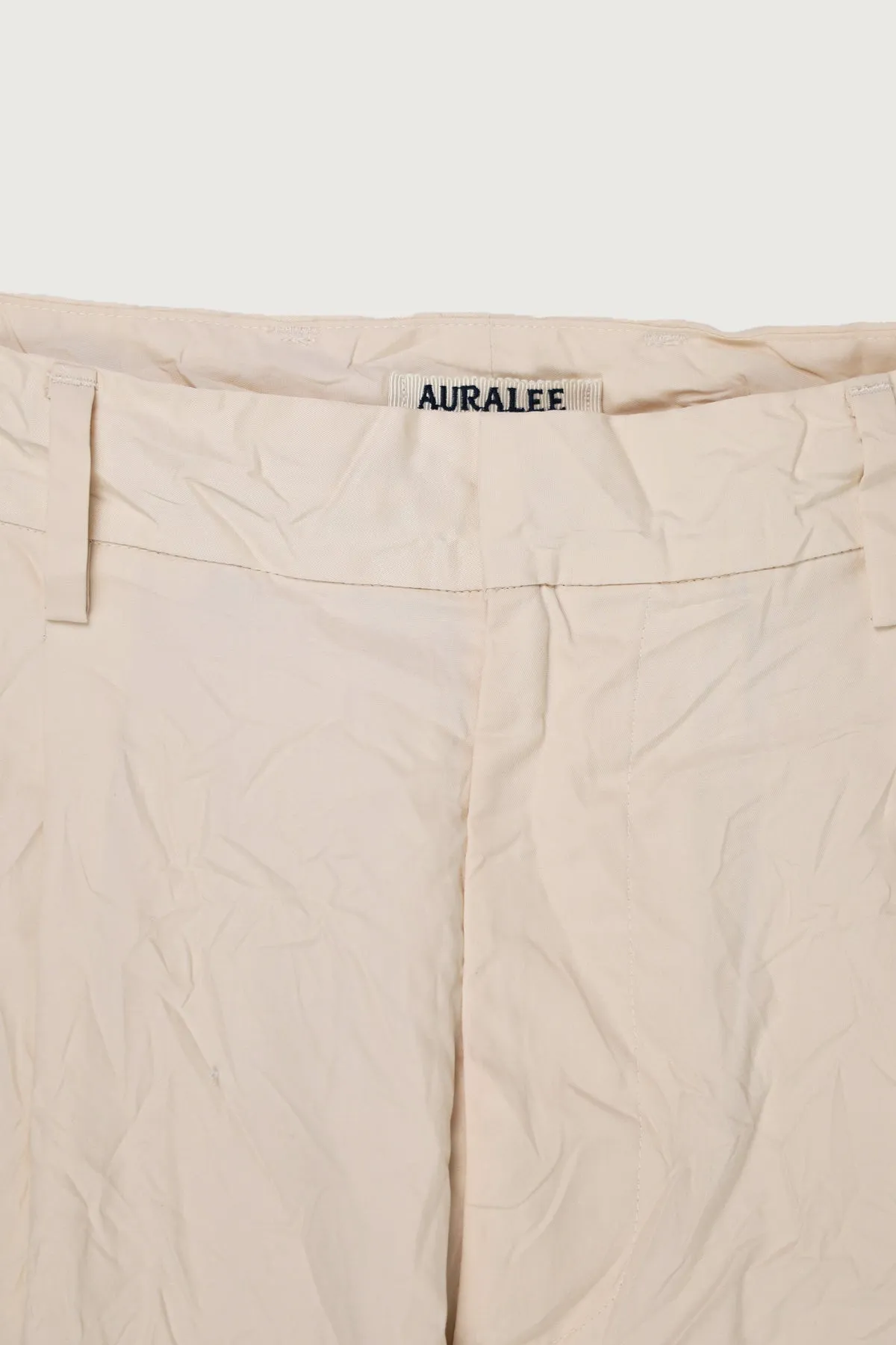 Wrinkled Washed Finx Twill Pants - Pink/Beige