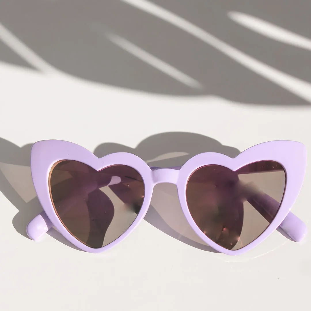 Xoxo Heart Shaped Sunnies in Purple